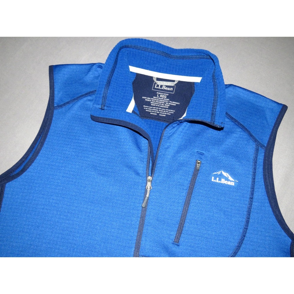 L.L. Bean Slightly Fitted POLAR TEC Fleece Lined Athletic Vest Jacket Men's LRG‎